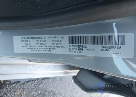 2015 Chrysler 200 Limited из США, поврежденный, VIN 1C3CCCAB3FN542361